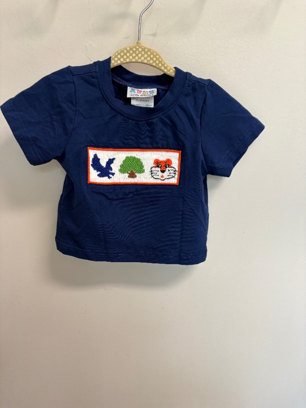 Little Britches Baby Auburn Smocked shirt War Eagle Tiger Toomers size 3 months